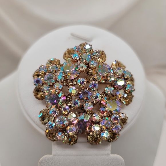 Juliana D&E Verified Flower Spray DeLizza & Elster GORGEOUS Brooch
